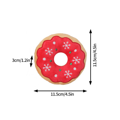 Xmas Pet Dog Plišana igračka za žvakanje Djed Božićnjak Elk Gingerbread Man Donut Cat Dog Christmas Series Cartoon Dog Toy Plišana Squeak Toy Cookies