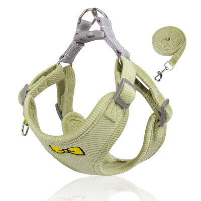 Mājdzīvnieku suņu vestes siksnas komplekts maziem un vidējiem suņiem kaķiem bez vilkšanas, regulējama vilces siksna kucēnam pastaigu skriešanas piederumi