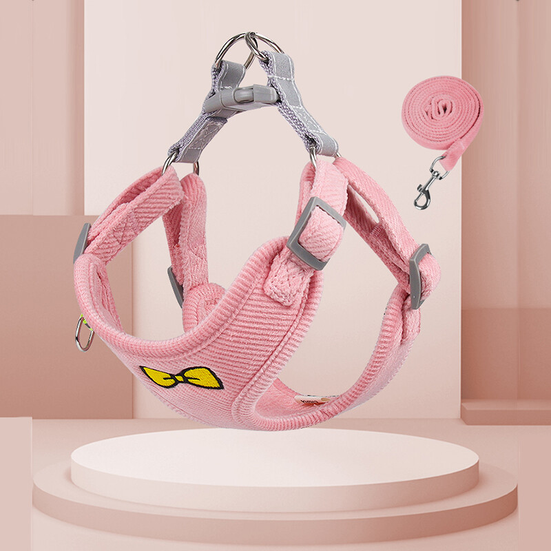 Mājdzīvnieku suņu vestes siksnas komplekts maziem un vidējiem suņiem kaķiem bez vilkšanas, regulējama vilces siksna kucēnam pastaigu skriešanas piederumi