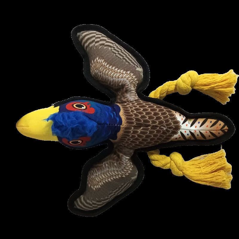 Jautra, skaņa mājdzīvnieku rotaļlieta putns plīša rotaļlieta jauka zila galva putns suns izklaide interaktīva rotaļlieta suns košana rotaļlietas zobu slīpēšana un tīrīšana