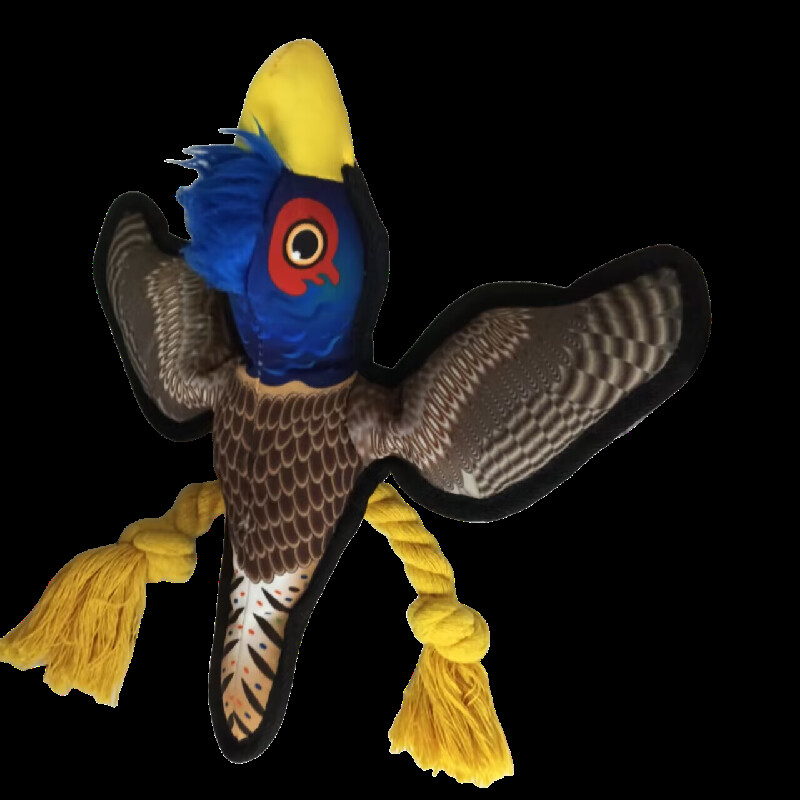 Jautra, skaņa mājdzīvnieku rotaļlieta putns plīša rotaļlieta jauka zila galva putns suns izklaide interaktīva rotaļlieta suns košana rotaļlietas zobu slīpēšana un tīrīšana