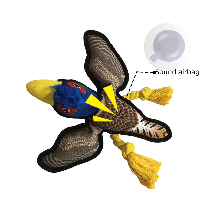 Jautra, skaņa mājdzīvnieku rotaļlieta putns plīša rotaļlieta jauka zila galva putns suns izklaide interaktīva rotaļlieta suns košana rotaļlietas zobu slīpēšana un tīrīšana