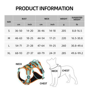 Νέο αντανακλαστικό λουρί σκύλου με λαβή με προστασία από έκρηξη βιασύνη Big Dog Chest Strang Outdoor Commuter Αντιδιασπώμενο λουρί σκύλου