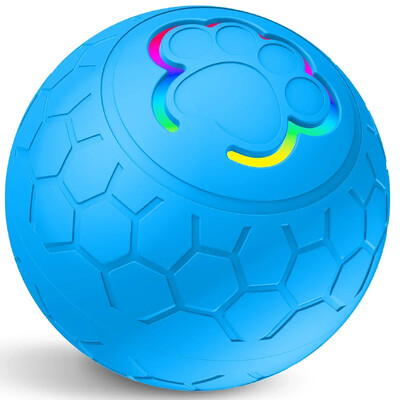 Minge de jucărie inteligentă pentru câine, de culoare rezistentă la mușcături și uzură, Telecomandă intermitentă, rulare, sărituri, rotativă, impermeabilă, pentru a mesteca câine.