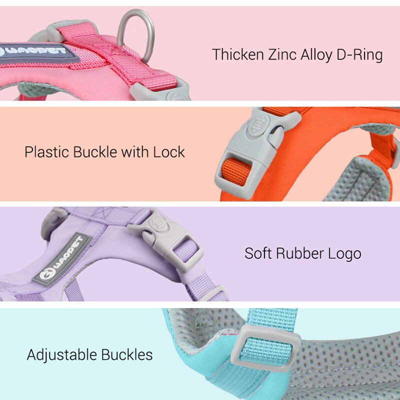 Ham cu plasă de nailon respirabil pentru câini, cu frânghie de plumb, antrenament în aer liber, piept reglabil pentru antrenament de mers în aer liber