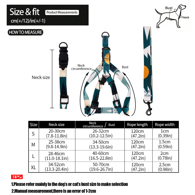 1 vnt. naminių gyvūnėlių abstrakčių krūtinės ir pakinktų rinkinys, šunų diržų pavadėlis, šunų vedžiojimo pavadėlis, šuns antkaklio trijų dalių rinkinys