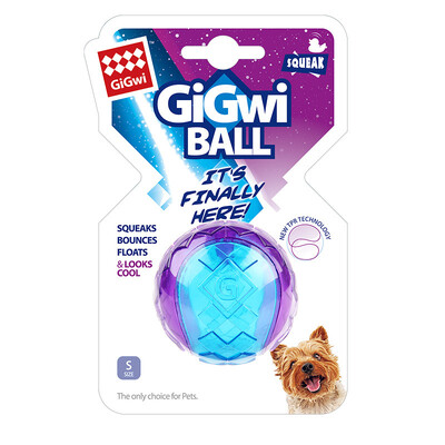 Gigwi Pet Toys G-Ball serijos interaktyvūs šunų kamuoliukai šunų žaislai girgždantys kamuoliukai 2,5 colio šokinėjantys ir įvairių spalvų mažiems/vidutiniams šunims
