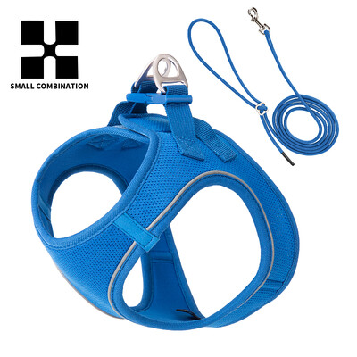 Set uzica za pseće remenje za male srednje pse Podesivi reflektirajući štene Mačka remenica za kućne ljubimce Prsluk Chihuahua Yorkies Šetnja na otvorenom