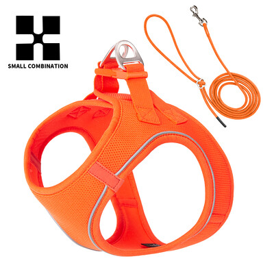 Set uzica za pseće remenje za male srednje pse Podesivi reflektirajući štene Mačka remenica za kućne ljubimce Prsluk Chihuahua Yorkies Šetnja na otvorenom