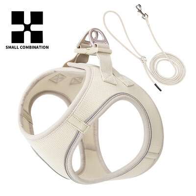 Set uzica za pseće remenje za male srednje pse Podesivi reflektirajući štene Mačka remenica za kućne ljubimce Prsluk Chihuahua Yorkies Šetnja na otvorenom