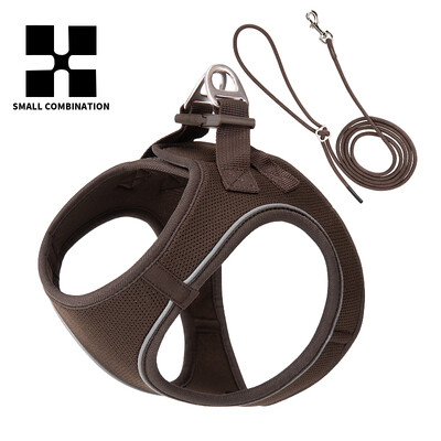 Set uzica za pseće remenje za male srednje pse Podesivi reflektirajući štene Mačka remenica za kućne ljubimce Prsluk Chihuahua Yorkies Šetnja na otvorenom