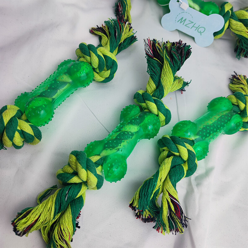 1 vnt. 25 cm naminių gyvūnėlių reikmenys Aukštos kokybės naminių šunų žaislai Minkšti plastikiniai kaulo formos virvė šuniuko dantukų valymas lauke linksmas treniruojamas kramtomas žaislas