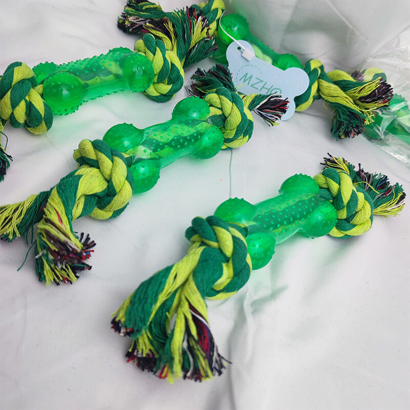 1 vnt. 25 cm naminių gyvūnėlių reikmenys Aukštos kokybės naminių šunų žaislai Minkšti plastikiniai kaulo formos virvė šuniuko dantukų valymas lauke linksmas treniruojamas kramtomas žaislas