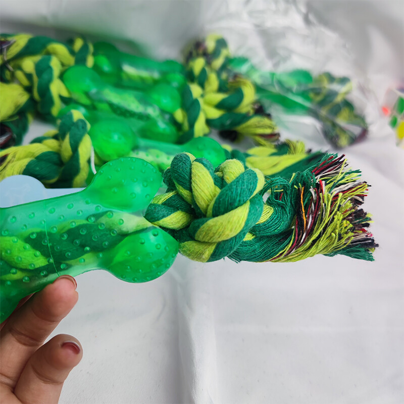 1 vnt. 25 cm naminių gyvūnėlių reikmenys Aukštos kokybės naminių šunų žaislai Minkšti plastikiniai kaulo formos virvė šuniuko dantukų valymas lauke linksmas treniruojamas kramtomas žaislas