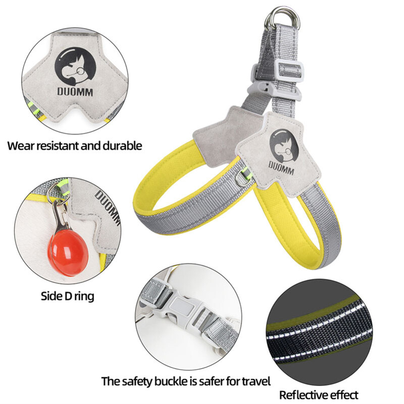 Balnelio stiliaus šunų petnešos mažiems dideliems šunims krūtinės dirželis šviesą atspindintis šuniukų kačių diržas Liemenė Yorks Chihuahua vaikščiojimo reikmenys