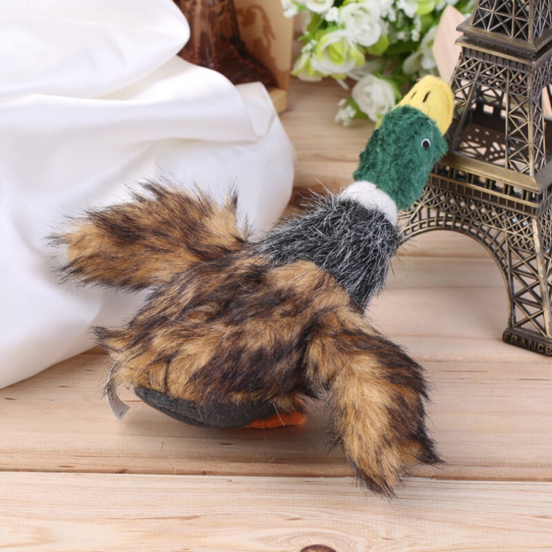 Jucărie pentru câini cu crinkle pentru câini de talie mică, pisici, design drăguț de rață, cu moale scârțâit, jucărie de mestecat și de joacă pentru cadou de interior cățeluș și pisoi