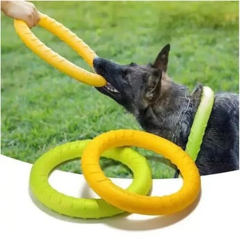 1PCS Orange Dog Toys Pet Flying Disk Training Ring Puller EVA Interactive Training Ring Puller Resistant for Dogs Training Suller