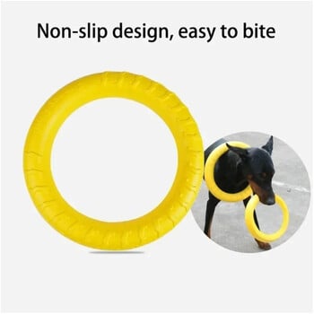 1PCS Orange Dog Toys Pet Flying Disk Training Ring Puller EVA Interactive Training Ring Puller Resistant for Dogs Training Suller