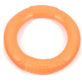 1PCS Orange Dog Toys Pet Flying Disk Training Ring Puller EVA Interactive Training Ring Puller Resistant for Dogs Training Suller