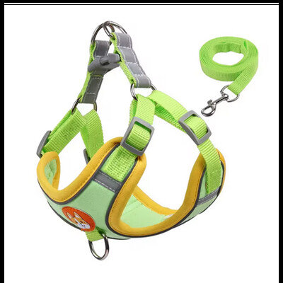 Šunims reguliuojamo diržo pavadėlio rinkinys mažiems ir vidutiniams šunims petnešėlių liemenė, šviesą atspindinti šuniuko krūtinės dirželis augintinio vaikščiojimo lauke reikmenys