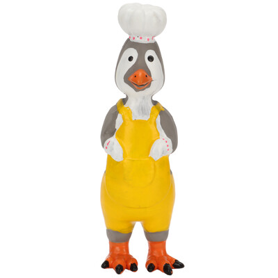 HOOPET Naminių šunų žaislai rėkiantis vištienos išspaudimo garsus žaislas šunims Itin patvarus juokingas, girgždantis geltonas guminis vištienos šunų kramtomasis žaislas