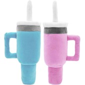 Jucărie pentru câini Jucărie de pluș, ceașcă de cafea Jucărie de mestecat Durabilă pentru animale de companie, anti mușcătură și jucării de pluș, câine scârțâit, jucărie distractivă de mestecat pentru cățeluș pentru îngrijirea bucală