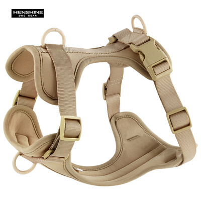 Ham dublu din PVC confortabil pentru câini Curea de piept reglabilă din trei piese