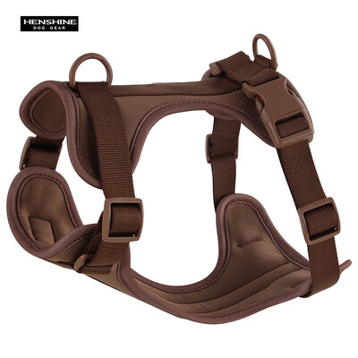 Ham dublu din PVC confortabil pentru câini Curea de piept reglabilă din trei piese