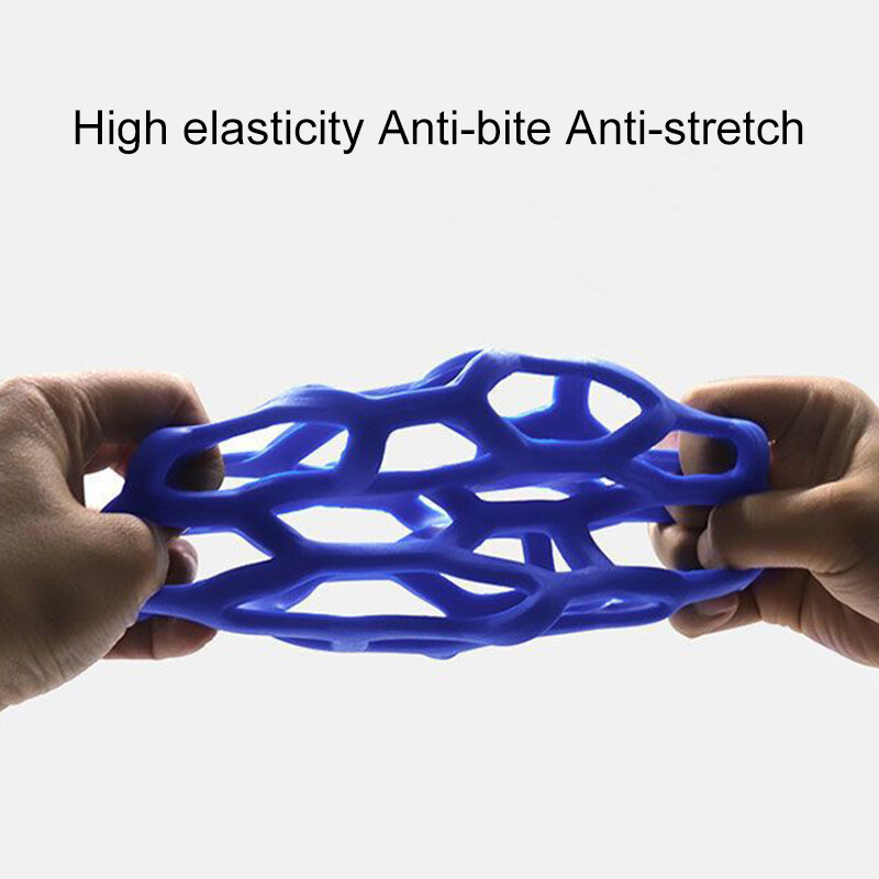 Šunų tuščiaviduris rutulinis žaislas Guminiai kramtomieji žaislai šunims, skirti valyti dantis, krūminius įkandimus atsparus žaislas su varpeliu šuniuko dresavimo žaidimas, reikmenys augintiniams