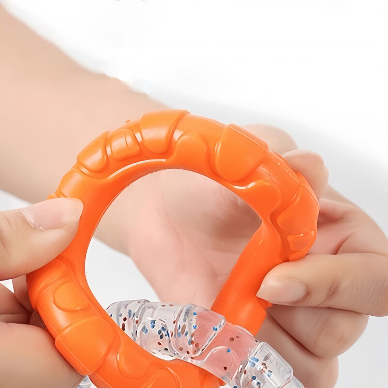 Jucărie de mestecat pentru câini TPR pentru curățarea dinților Jucării pentru animale de companie pentru câini mici, mijlocii mari, interactiv, rezistent la mușcături, remorcher cu 3 inele, jucărie pentru câini, articole pentru animale de companie