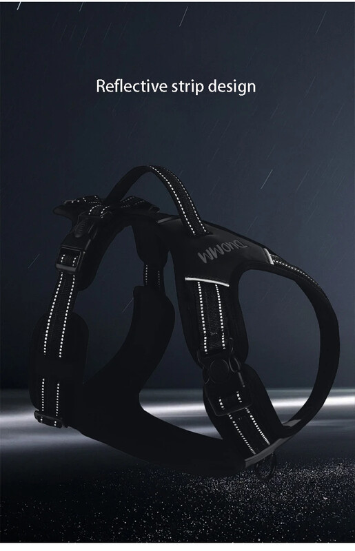 Petnešos šunims, diržai be traukimo, šviesą atspindinčios PU liemenės, reguliuojamos minkštos paminkštintos naminių gyvūnėlių liemenės su rankena mažiems ir dideliems šunims