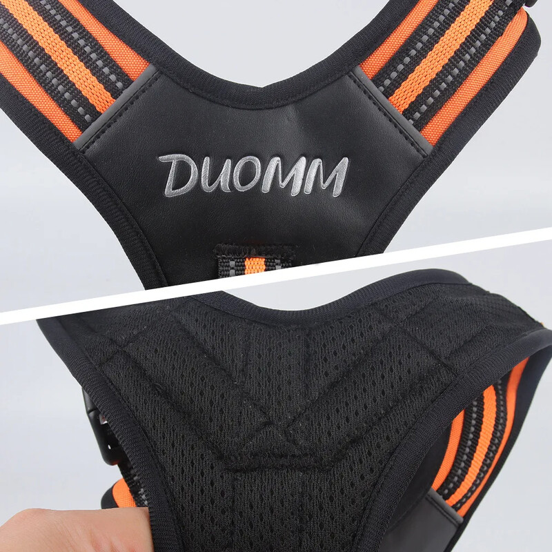 Petnešos šunims, diržai be traukimo, šviesą atspindinčios PU liemenės, reguliuojamos minkštos paminkštintos naminių gyvūnėlių liemenės su rankena mažiems ir dideliems šunims