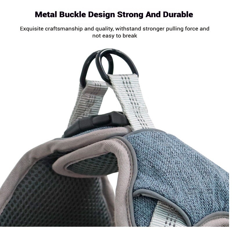 Ham pentru exterior pentru animale de companie Ham cu cataramă reglabilă, reflectorizant, Ham confortabil pentru câini de talie medie și mare