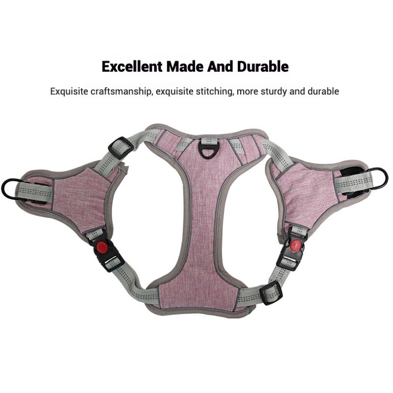 Ham pentru exterior pentru animale de companie Ham cu cataramă reglabilă, reflectorizant, Ham confortabil pentru câini de talie medie și mare