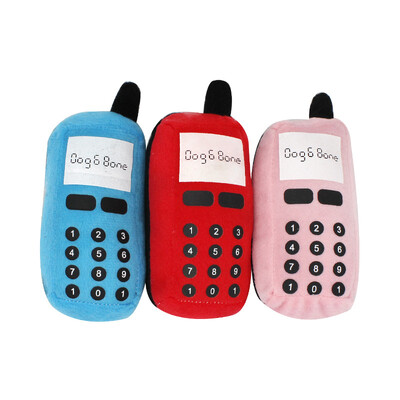 Mobiltelefon formájú kisállat hangjáték plüss kutyarágójáték kiskutya cica fogtisztító fogkefe Puha kisállat zápfogak kutyakiképző játékok