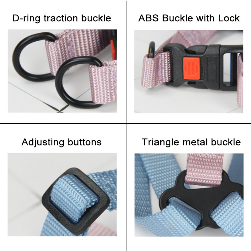 Reguliuojami naminių gyvūnėlių diržai mažiems ir vidutiniams šunims Nailono šunų diržų pavadėlio rinkinys šuniuko petnešos šunų priedai