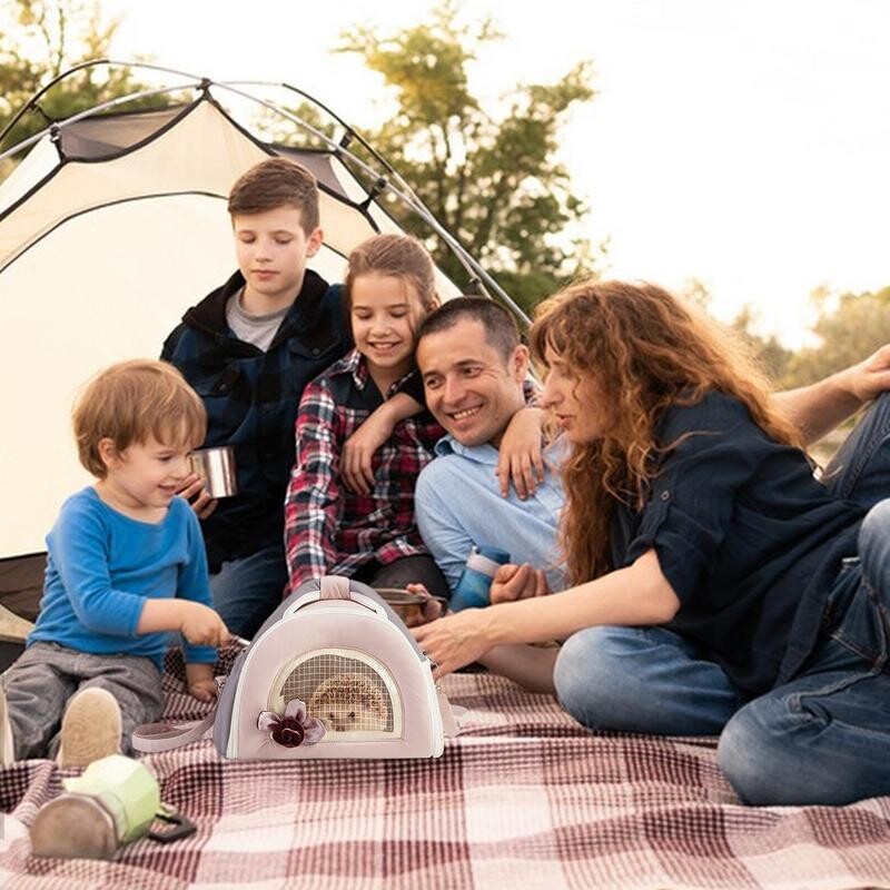 Transportor pentru animale de companie mic, hamster respirabil, geantă de călătorie confortabilă, transport multifuncțional, pentru depozitare, husă de dormit pentru umăr pentru animale