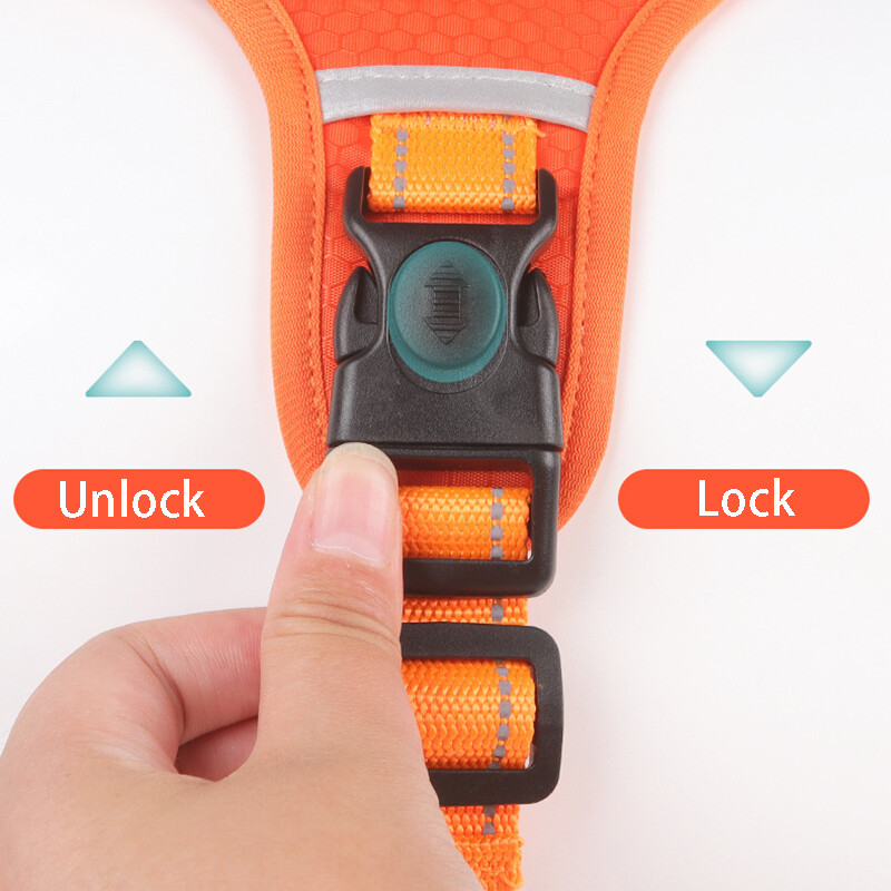 Postroj pre psov bez ťahania, nastaviteľný, stredne veľký, reflexný, letný, pre veľkých psov, pre huskyho, zlatého retrievera, príslušenstvo pre domáce zvieratá