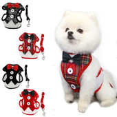 Elegantas priekšgala suņu kaklasiksnas Kaklasaite Vilces virve Ziemassvētku mājdzīvnieku zirglietas maziem un vidējiem suņiem Kaķu krūšu siksna Suņu aksesuāri Dāvanas