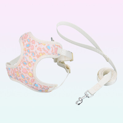 HP360 Set de ham pentru animale de companie Leopard, 1 buc, ham ajustabil, usor, pentru caini si pisici mici, mijlocii