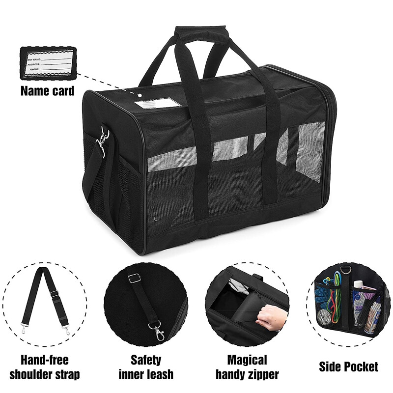 Taška pre psov, mäkký bočný batoh, prepravky pre mačky a domáce zvieratá, cestovné tašky pre psov, skladacia cestovná taška pre domáce zvieratá