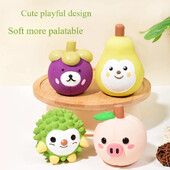 Kūrybinis vaisinis gyvūnų žaislas šuniui Latekso garsinis animacinis filmas persikas kiaulė Durianas ežiukas augintinio žaislas