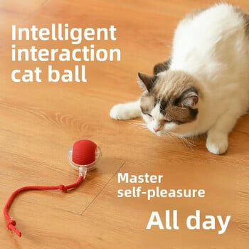 Επαναφορτιζόμενη Smart Pet Interactive Automatic Rolling Ball Toy Cats Προϊόντα για κατοικίδια Νέα Ηλεκτρική ουρά για γάτα με παιχνίδι με μπάλα για σκύλους