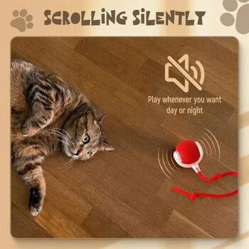 Επαναφορτιζόμενη Smart Pet Interactive Automatic Rolling Ball Toy Cats Προϊόντα για κατοικίδια Νέα Ηλεκτρική ουρά για γάτα με παιχνίδι με μπάλα για σκύλους