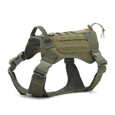 Ham tactic pentru câini Set militar de ham și lesă pentru câini, pentru câini mici, mijlocii mari