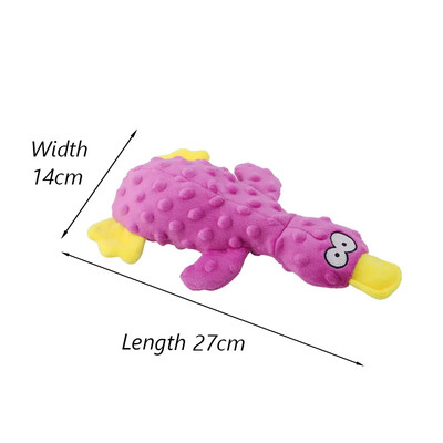 Pliušinis krokodilo šuniuko šuniuko girgždantis žaislas mažiems ir vidutiniams šunims švarūs dantys Naminių gyvūnėlių kramtomieji žaislai Maltos Pamario talismanai Play Produktai