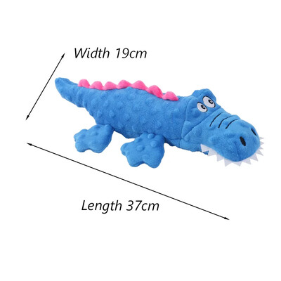 Pliušinis krokodilo šuniuko šuniuko girgždantis žaislas mažiems ir vidutiniams šunims švarūs dantys Naminių gyvūnėlių kramtomieji žaislai Maltos Pamario talismanai Play Produktai