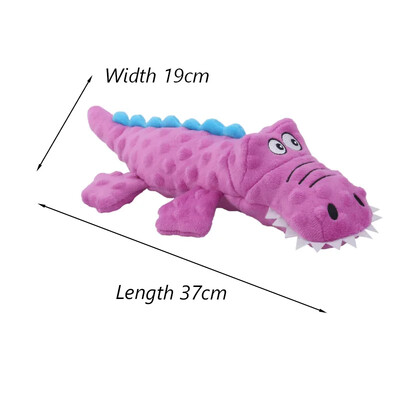 Pliušinis krokodilo šuniuko šuniuko girgždantis žaislas mažiems ir vidutiniams šunims švarūs dantys Naminių gyvūnėlių kramtomieji žaislai Maltos Pamario talismanai Play Produktai