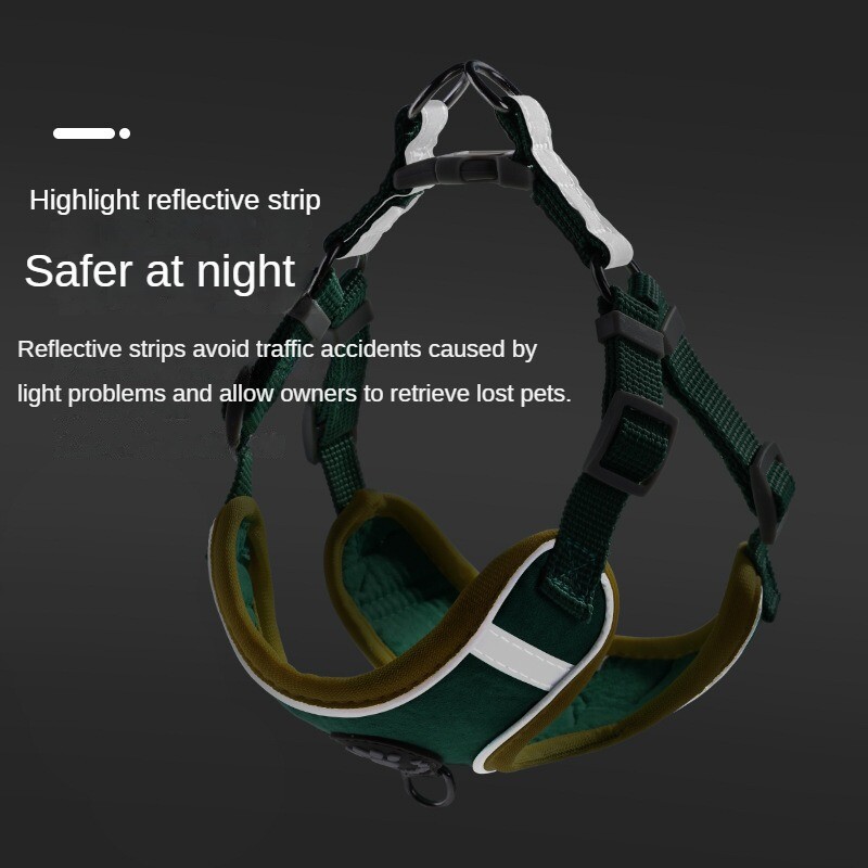 Atstarojošas, regulējamas mājdzīvnieku suņu zirglietas maziem suņiem Veste krūšu siksnas pavadas komplekts Drošība Ārā Pastaigas Skrienoša Kaķa vads