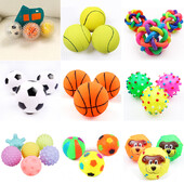 1kom promjera 6cm Squeaky Pet Dog Ball Igračke za male pse Gumena igračka za žvakanje Puppy Dog Stuff Dogs Toys Pets brinquedo cachorro